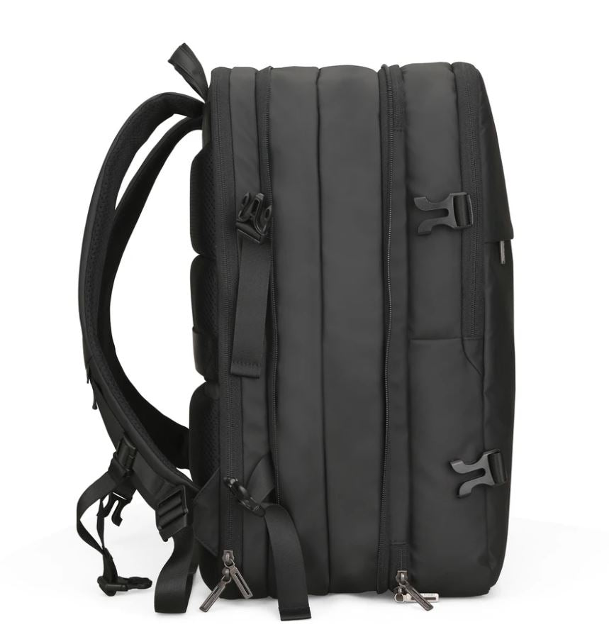 expandable backpack ykk zippers anti-theft pockets
