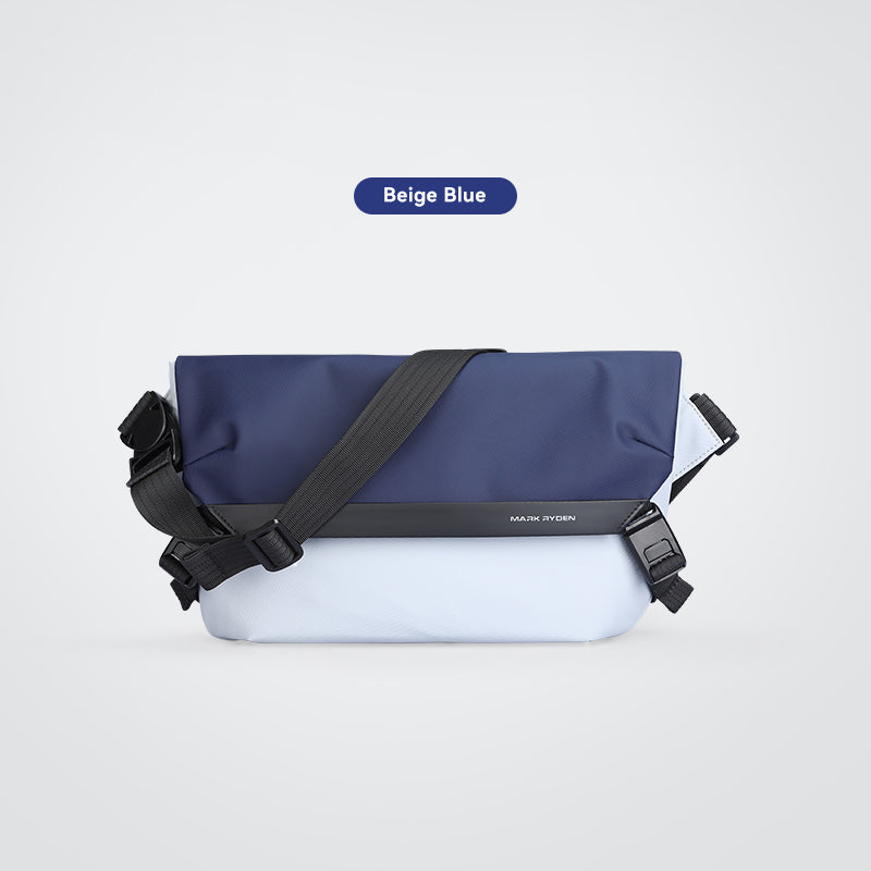 messenger bag blue grey trendy